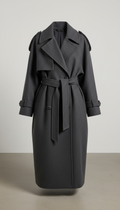 Oversized Graphite Grey Trench Coat